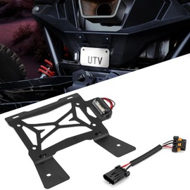BARQUPO UTV Led Lighted License Plate Frames Mount Holder Compatible with Polaris RZR Pro XP Turbo R S 4 2020-2026