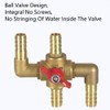 4-Way Heater Control Valve, 5/8" (16mm) Solid Brass Manual Integrated