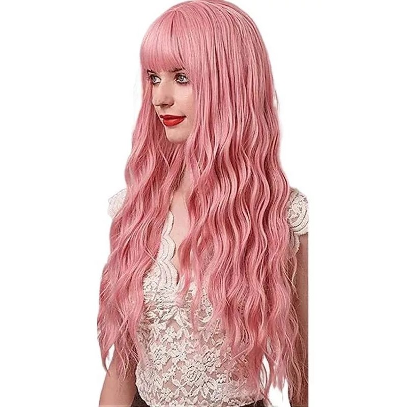 Meng Wei Pullover De Pelo Largo Rizado Natural Con Flequillo