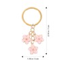 CALLARON Flower Charm Enamel Keychain Chain Tassel Cherry Blossom Flower