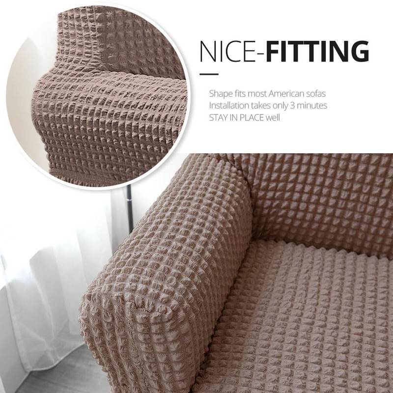 NICEEC Sofa Slipcover Coffee Sofa Cover 1 Piece Easy Fitted