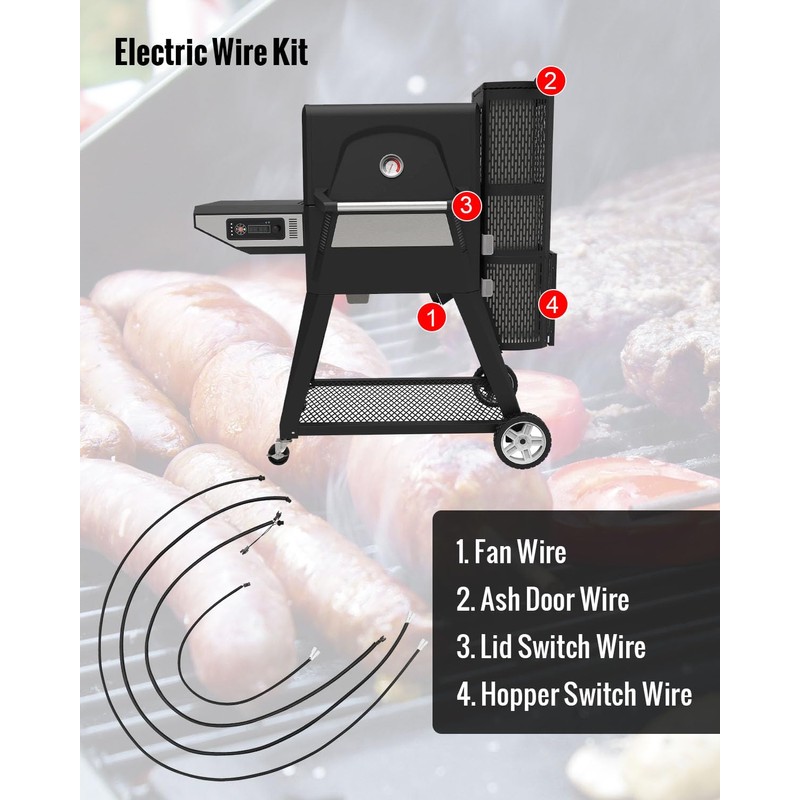 Fan and Lid/Door Switch Replacement Kit Compatible with Masterbuilt Gravity