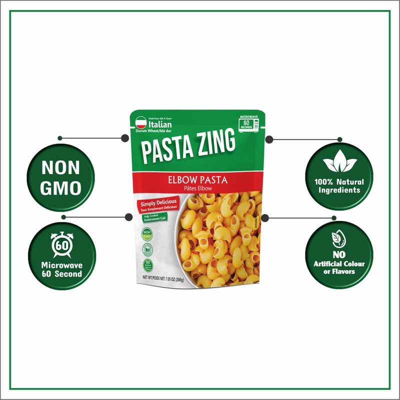 Pasta Zing Microwavable Variety Pasta Pack of 7 | 2x