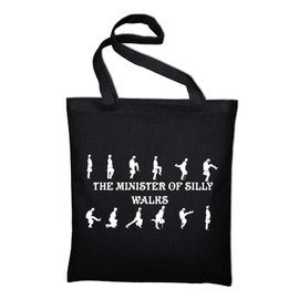 Styletex23 #2 Monty Python Ministry Of Silly Walks Jute Bag Cotton Bag, black