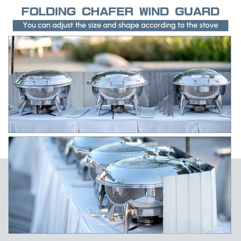 MorningRo 2 Pcs 40 Plate Chafing Dish Wind Stove Camping