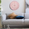 Maxspace Pink Wall Clock Silent Non-Ticking, 12in Analog Wall Clock