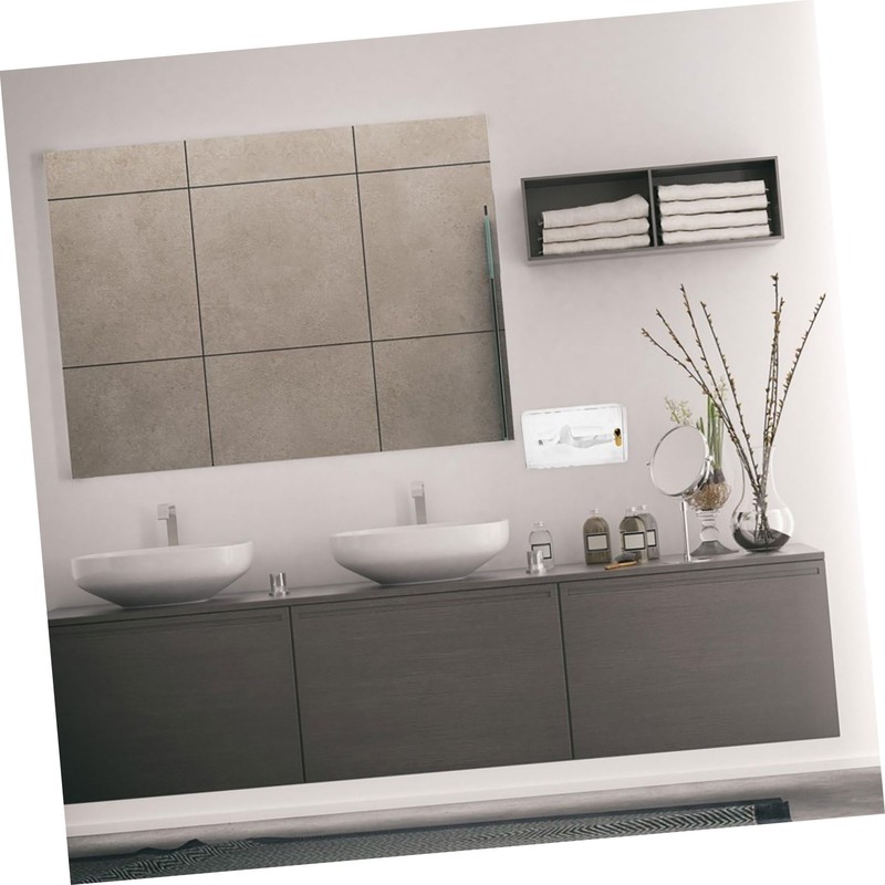 Ciieeo Bathroom Tissue Box Wall-Mounted Storage Holder Tissue Dispenser for