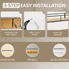 SDZOREN Hand Towel Holder with Wooden Shelf – Wall-Mounted Bathroom