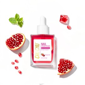 CHUCHU Nail Cuticle Oil Strengthener - Pomegranate Scent Repair Growth Moisturizing Treatment - Natural Jojoba Vitamin B & E for Dry Cracked Nails