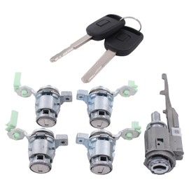 MOTOKU Ignition Switch Cylinder and Door Lock Cylinder Kit with 48 Chipped Key for Honda Civic 2003-2005 CR-V 2002-2006 Element 2003-2011 S2000 2004-2005