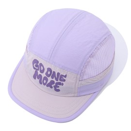 Gvatasz 5 Panel Mesh Baseball Cap Short Brim Trucker Hat Sun Protection Dad Caps Breathable Outdoor Running Hats,Purple