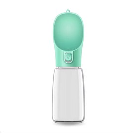 TravelPet Dog Water Bottle, Leak-Proof Portable Dispenser, 500 ml, Pink/Green/Blue (Green, ONE Size)