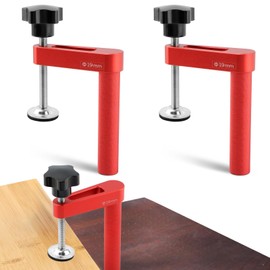 Bench Dog Clamp, 2pcs 3/4"（19mm）Adjustable Aluminium Alloy Dog Hold Down Clamp Secure Woodworking Clamps with Protective Pads for Woodworking, Workbench Accessories Hand Tools