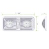 2 Pack RV LED Ceiling Double Dome Light Fixture with