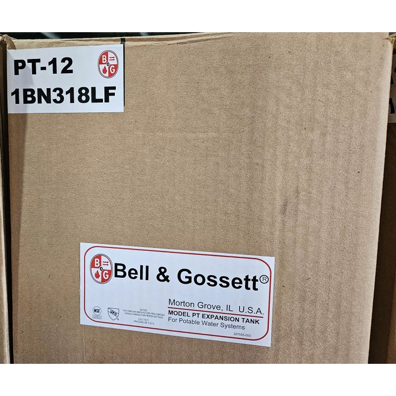 Bell & Gossett PT-12 Diaphragm Expansion Tank 4.4 Gallon 1BN318LF