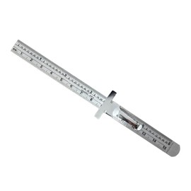 IWOWHERO Stainless Steel Pocket Ruler with Clip Measuring Tool Portable Ruler for Depth and Height Measurement for Sewing Diy Crafts and Accurate Measurements