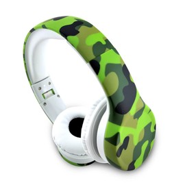 hisonic Kinderkopfhörer ab 3 Jahre, Kopfhörer für Kinder mit 85 db Laustärkebegrenzung und Mikrofon, Musik-Sharing-Funktion, Verstellbare Kinder Headset für Jungen und mädchen. (Tarngrün)