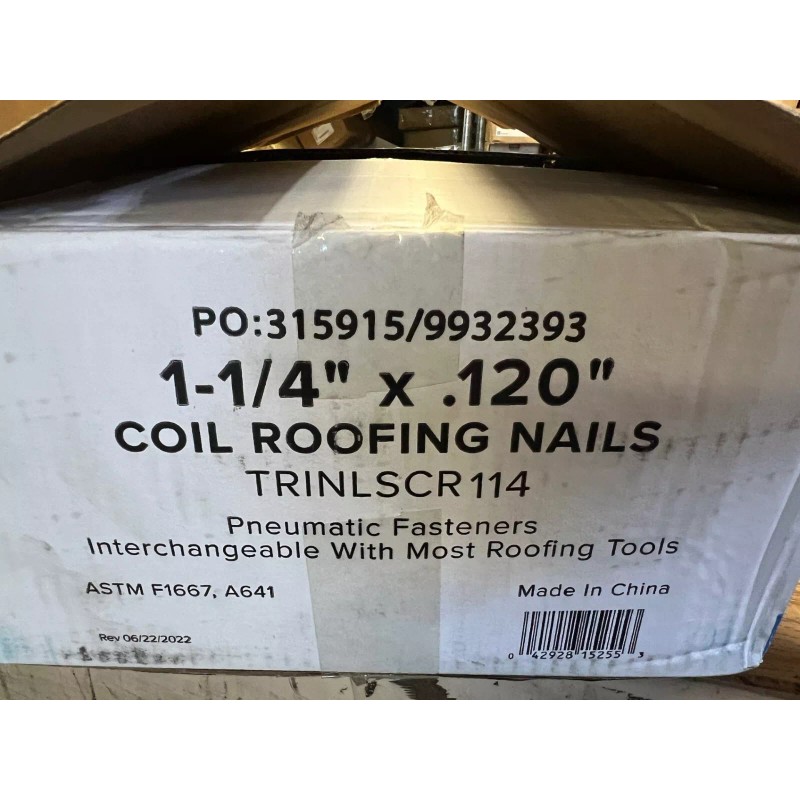 Tri-Built 1 1/4" x .120" Coil Roofing Nails 7200 ct