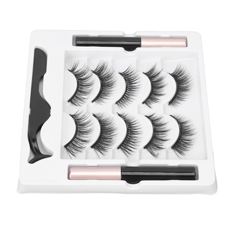 5 Pairs Magnetic Eyeliner Eyelash Kit Easy to Apply Natural