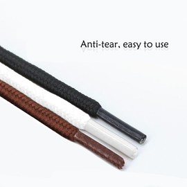 FIHODONE 2PCS Shoe Laces Round,4mm Brown Shoe Laces,120cm Trainer Laces Replaceable Suitable for Adults and Children,Durable Shoelaces for Trainers, Boot,Athletic Sport