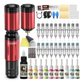 Kit Para Tatuar Profesional Inalámbrico 2x 2400mah Juemel