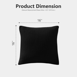 16x16 Throw Pillow Cover Square Cushion Case Christmas Holiday Home Linen Throw Pillow Cases Set for Couch Sofa Bedroom Car Living Room，1 Piece