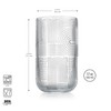 Glaver's Highball Glasses, 17 Ounce Embossed Designed Set of 4