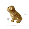 Pewery Golden Dog Statue, Animal Figurine Home Decor, Dog Sculpture