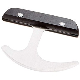 Sammons Preston Rocker Knife with Plastic Handle, Rocking Grip Knife for Disabled, Rolling T Knife with Curved Blade, Adaptive Knife with Good Grip for Amputee, Handicapped, 4" Handle & 3.5" Blade