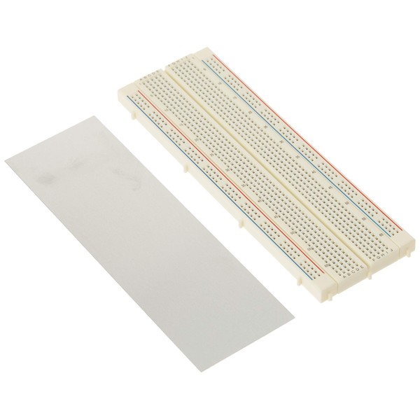 Jameco Valuepro 830-Point Solderless Breadboard, 6.5" x 2.125", 0.1" spread,