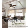 Aspen Creative 23170-4 Contemporary Amber Ceiling Fan Replacement Glass Shade,