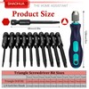 10PCS Triangle Screwdriver Set, S2 Steel Quick Change Bit Driver,