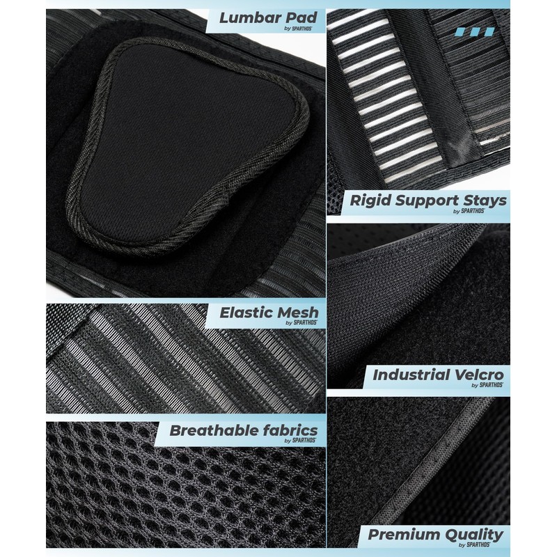 Sparthos Lumbar Support Belt - Immediate Relief from Back Pain,