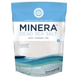 Minera Fine Grain Dead Sea Salt for Bath & Soaking – 2 lbs, Fast-Dissolving, 100% Pure & Natural, Unscented, Skin-Nourishing Sea Salt