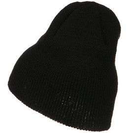 Big Stretch Heavy Wool Military Beanie - Black W03S54F
