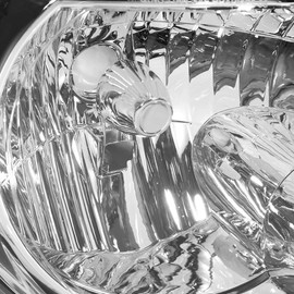 DNA Motoring OEM-HL-0044-R Chrome Amber Factory Style Passenger Side Headlight Lamp Replacement For 08-12 Escape