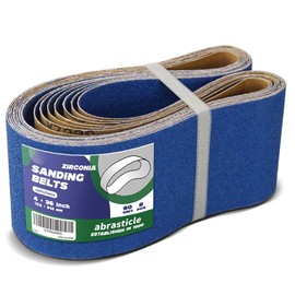 4" x 36" Zirconia Sanding Belts for Metal - 4 x 36 Inch Zirconia Metal Grinding Sand Paper, 8 PCS 60 Grits, Perfect for Knife Blade Sharpening, Metal Polishing, Derusting, Woodworking