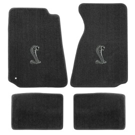 Lloyd Mats ACC Mustang Floor Mats W/ Cobra Logo Fits 1994-2004 - Conv. Only - Gray Carpet