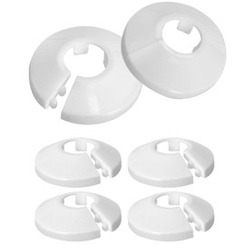 6pcs Radiator Pipe Covers Pipe Hole Collars Pipe Collars 15mm White Decorative Hole Collars Cover for 15 mm Diameter Pipe Tube
