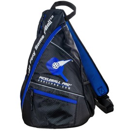 Pickleball Pro® Black Pickleball Bag - Pickleball Backpack, Adjustable Sling Bag with Keys Safety Clip, Padded Back, Fence Hook, Soft Pocket (phone/glasses), Mesh Bottle Holder & Water Resistant Bag