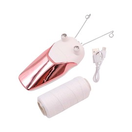 Tiardey Portable USB Charger Safe Hair Remover Electric Threaded Epilator Arms for Women Face Armpit - Pink