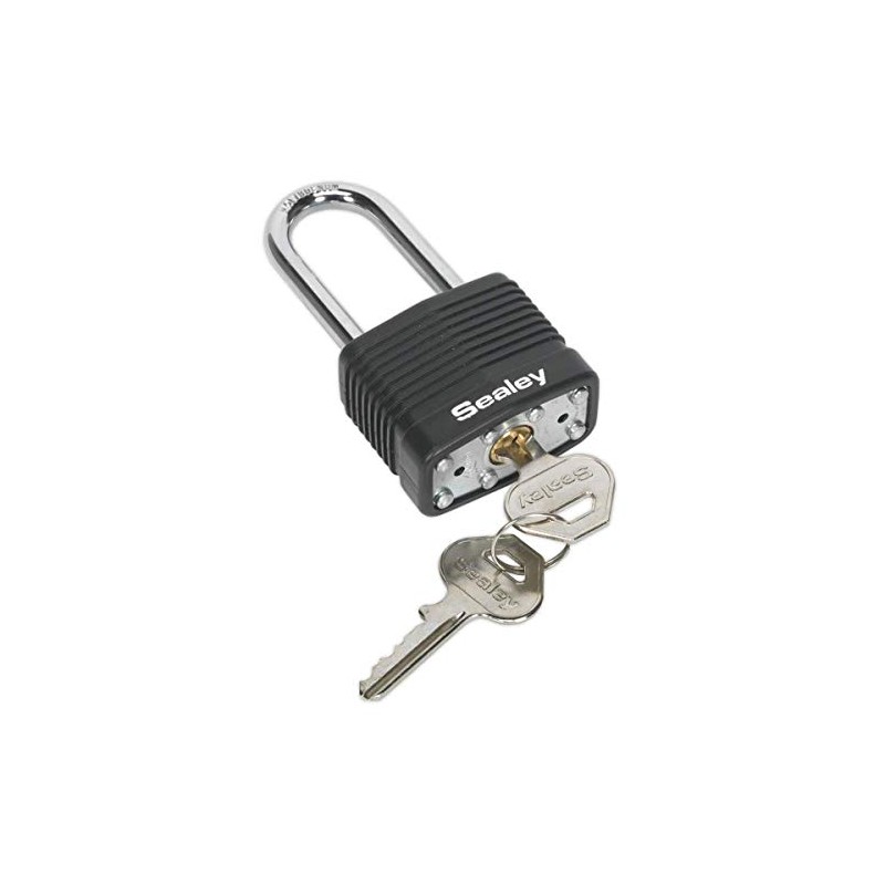 Sealey PL301L 40mm Steel Body Padlock Long Shackle
