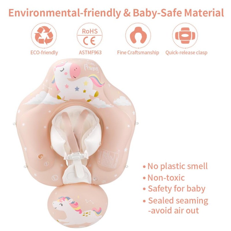 Baby Swimming Float Cartoon Pony Inflatable Baby Pool Float Ring