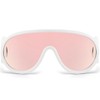 AWGSEE Trendy Wave Mask Sunglasses for Women Men Oversized Shield