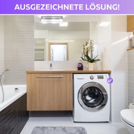 Universal Siphon for Washbasins and Washbasins with Device Connection - Easy Installation + Height Adjustable + Drain Pipe Standardised 1 1/4 Inch + Wall Rosette + Rubber Sleeve Tube Siphon Odour Trap