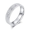 Solid Unisex Comfort Fit Sterling Silver 5mm Sandblasted Finish Ring