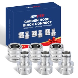 Quick Connect Hose Fittings，2026 upgraded version Garden Hose Quick Disconnect Set， Universal Fit 3/4 Inch GHT Stainless Steel, Water Hose Connector，Quick Release Hose Connector，3 Pack，