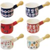 TYJ-723 Enamel, Plune, Petite Milk Pan, Red, Candy Flower