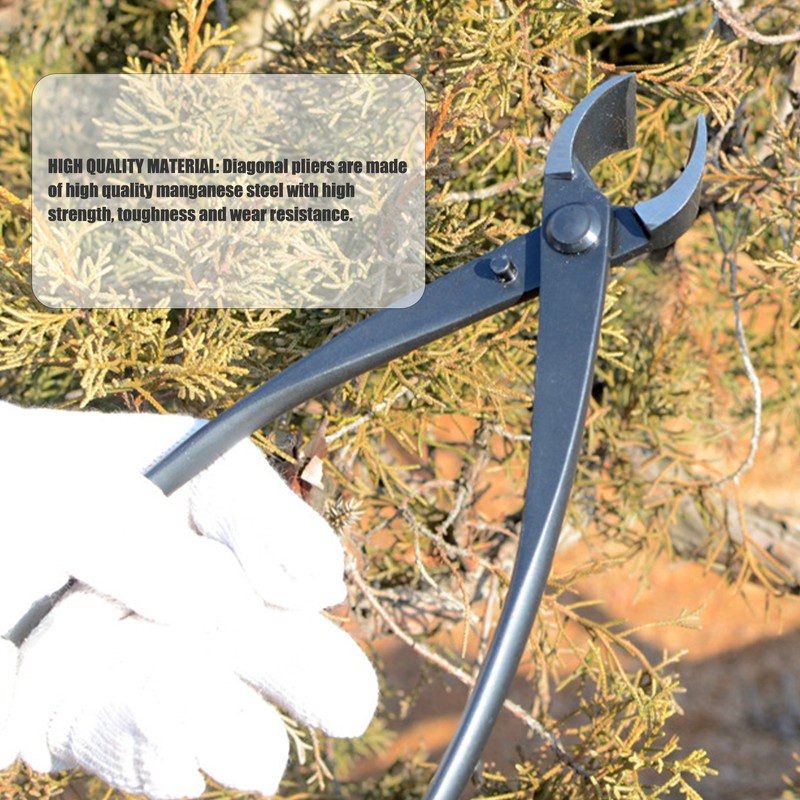 200mm/7.9in Concave Branch Cutter High Strength Manganese Steel Diagonal Pliers
