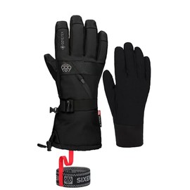686 Gore-TEX Smarty 3-in-1 Gauntlet Glove - Fabric Shell with Removable Wool Blend Liner - Water & Weather Resistant - Black, Large